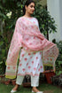 Cambric Cotton Kurta In Floral Block Print